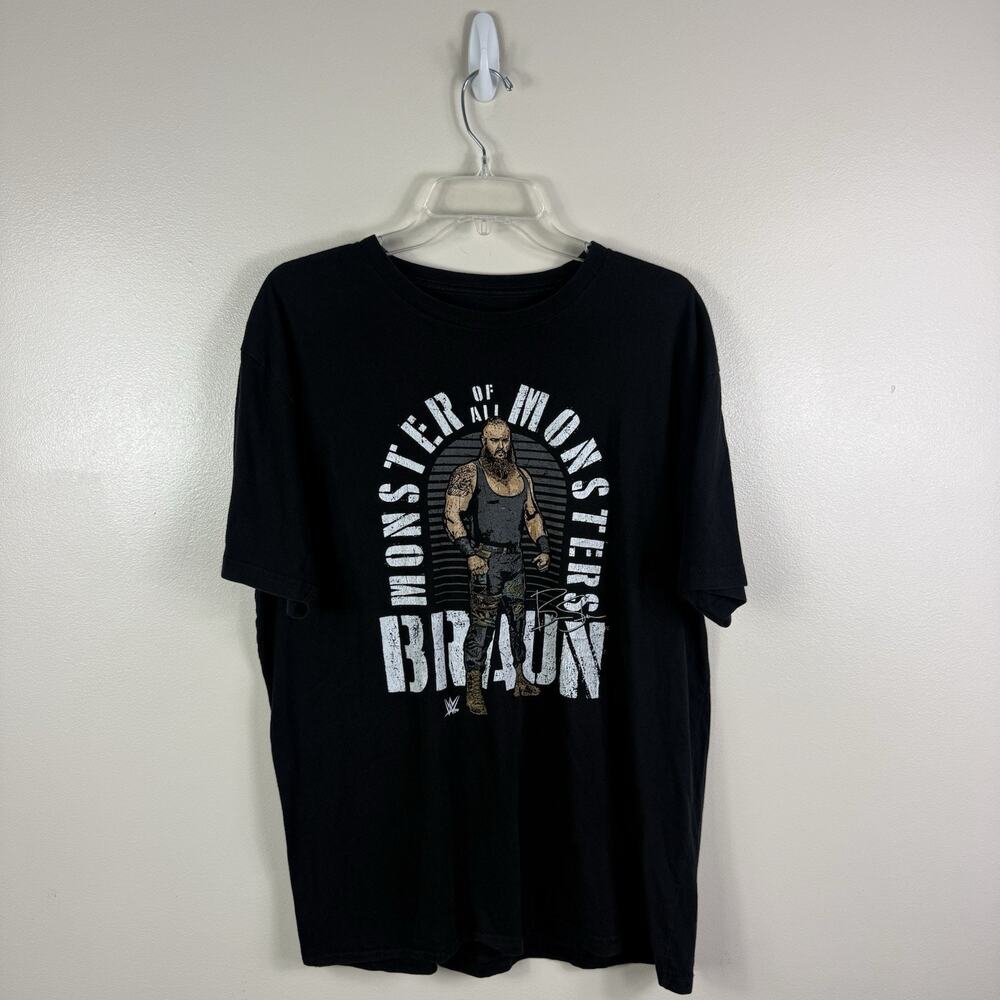 WWE Braun Strowman "Monster Among Monsters" Black Graphic T-Shirt Size XL